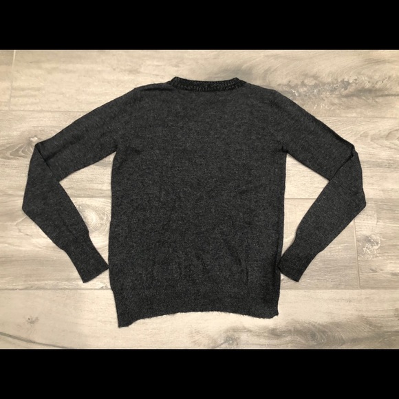 JOHN + JENN grey and black argyle sweater- XS - Picture 2 of 4